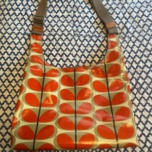 Lovely Orla Kiely Orange Cross Body Bag